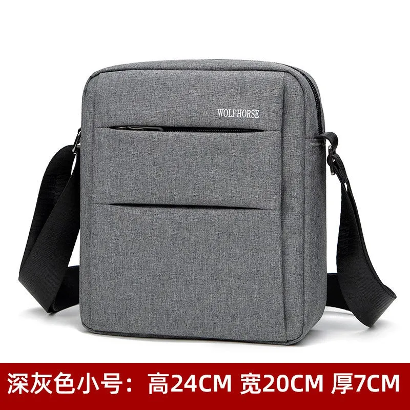 Men's Crossbody Bag Backpack Shoulder Bag Men's Korean Style Casual Waterproof Oxford Cloth Bag Travel Business Satchel Small Bag