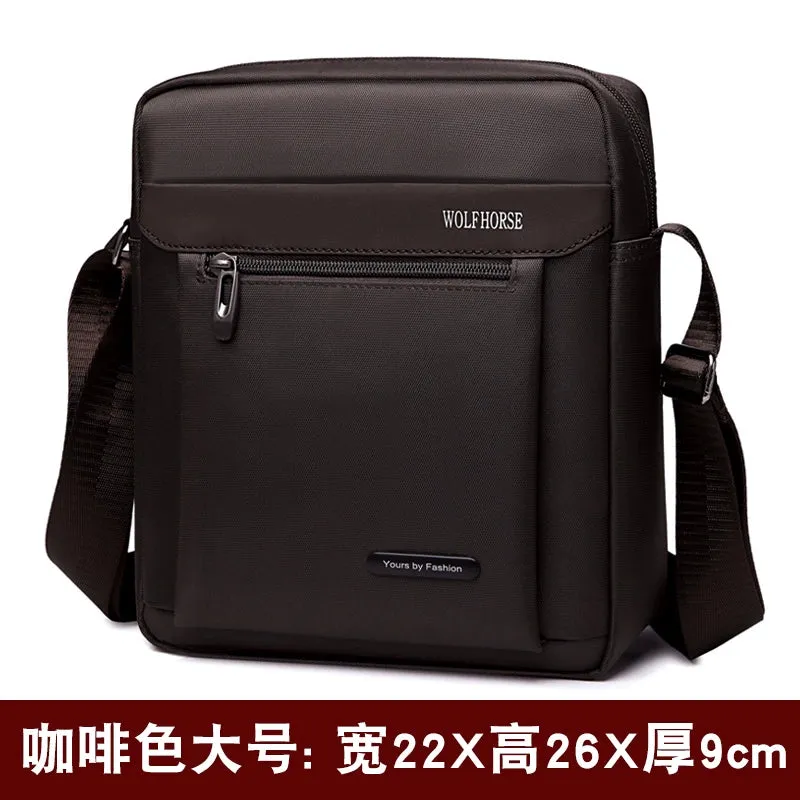 Men's Crossbody Bag Backpack Shoulder Bag Men's Korean Style Casual Waterproof Oxford Cloth Bag Travel Business Satchel Small Bag