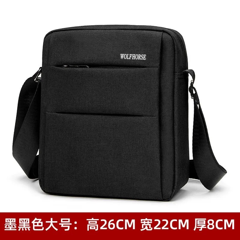 Men's Crossbody Bag Backpack Shoulder Bag Men's Korean Style Casual Waterproof Oxford Cloth Bag Travel Business Satchel Small Bag