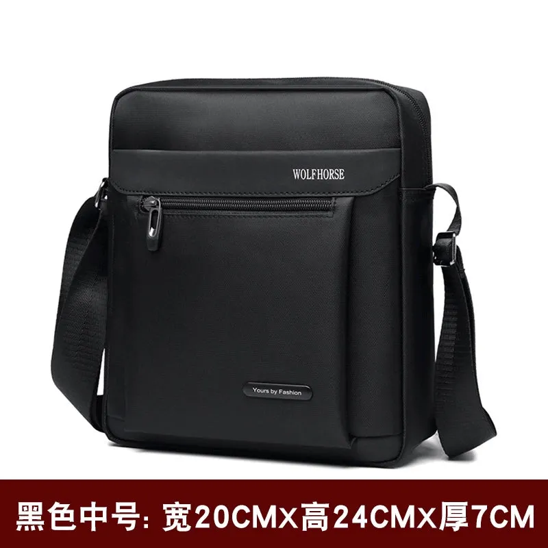 Men's Crossbody Bag Backpack Shoulder Bag Men's Korean Style Casual Waterproof Oxford Cloth Bag Travel Business Satchel Small Bag