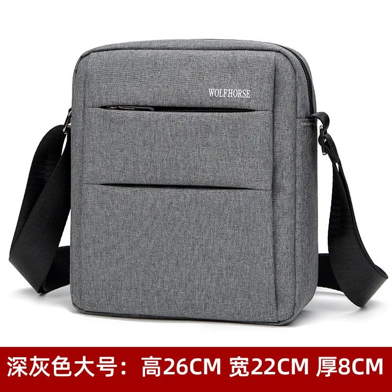 Men's Crossbody Bag Backpack Shoulder Bag Men's Korean Style Casual Waterproof Oxford Cloth Bag Travel Business Satchel Small Bag