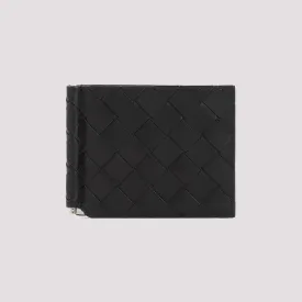 Men's Intrecciato Clip Wallet in Black | Size UNICA | 749404VCPQ4