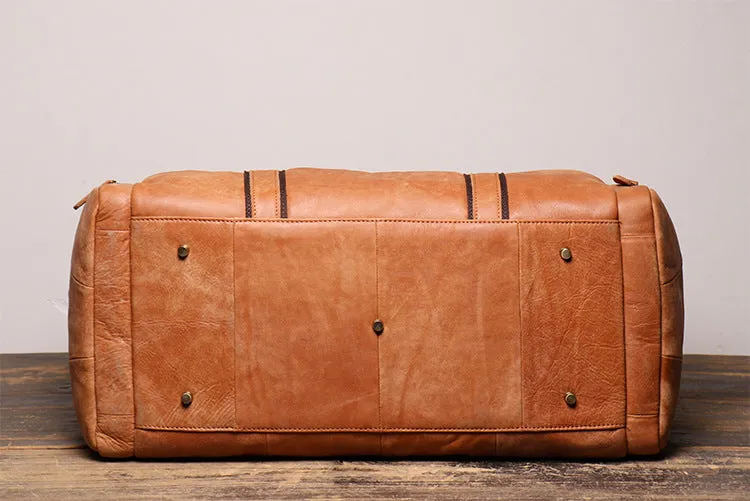 Men's Leather Travel Duffel Bag