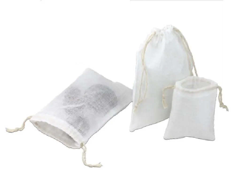 Mesh Favor Bags with Cotton Drawstring Closure White (Pack of 12)