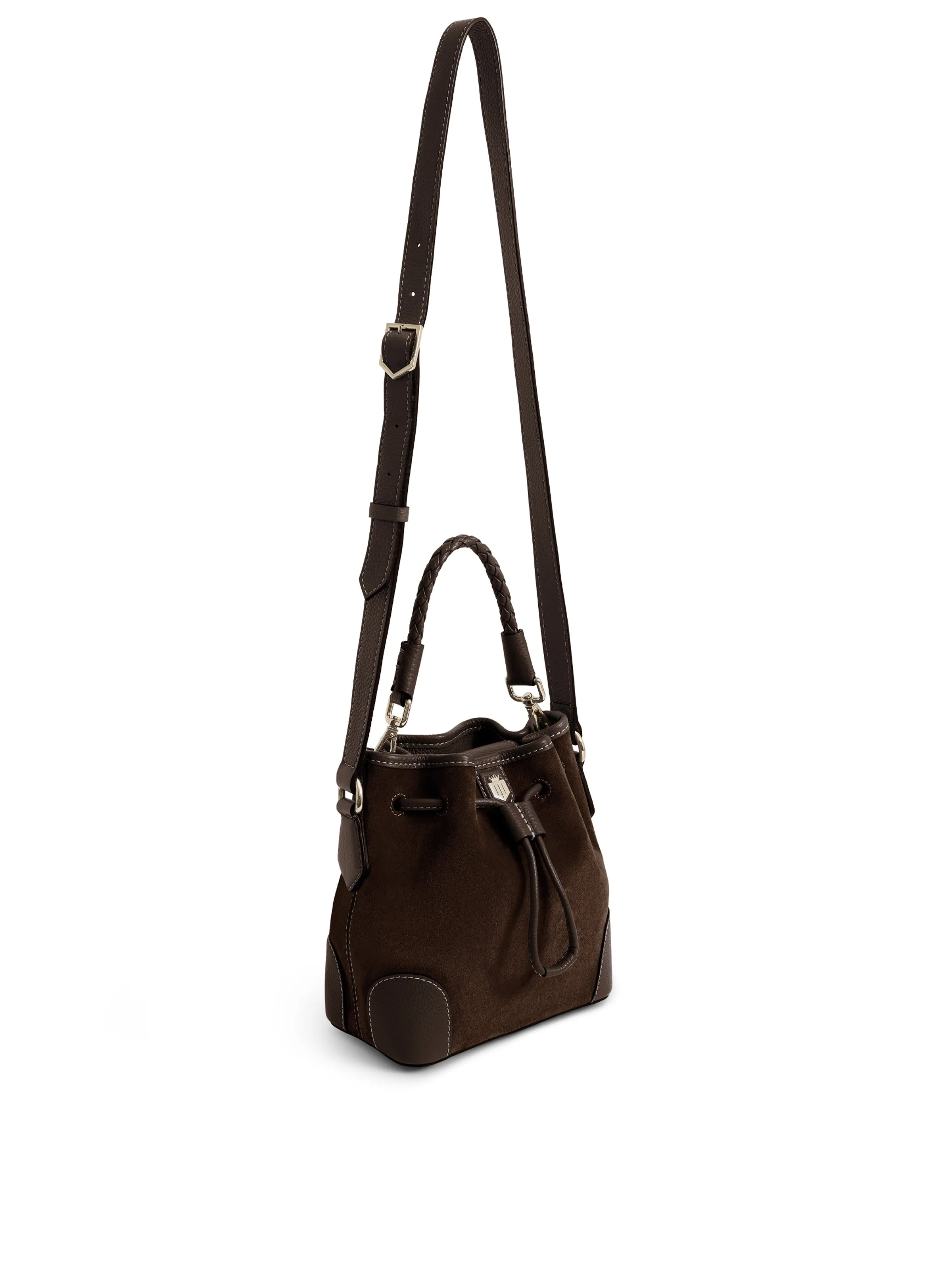 Mini Bibury Bucket Bag - Chocolate Suede