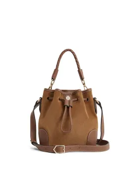 Mini Bibury Bucket Bag - Tan Suede