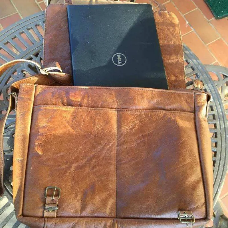 Mirelle Genuine Leather Classic Office Laptop Bag