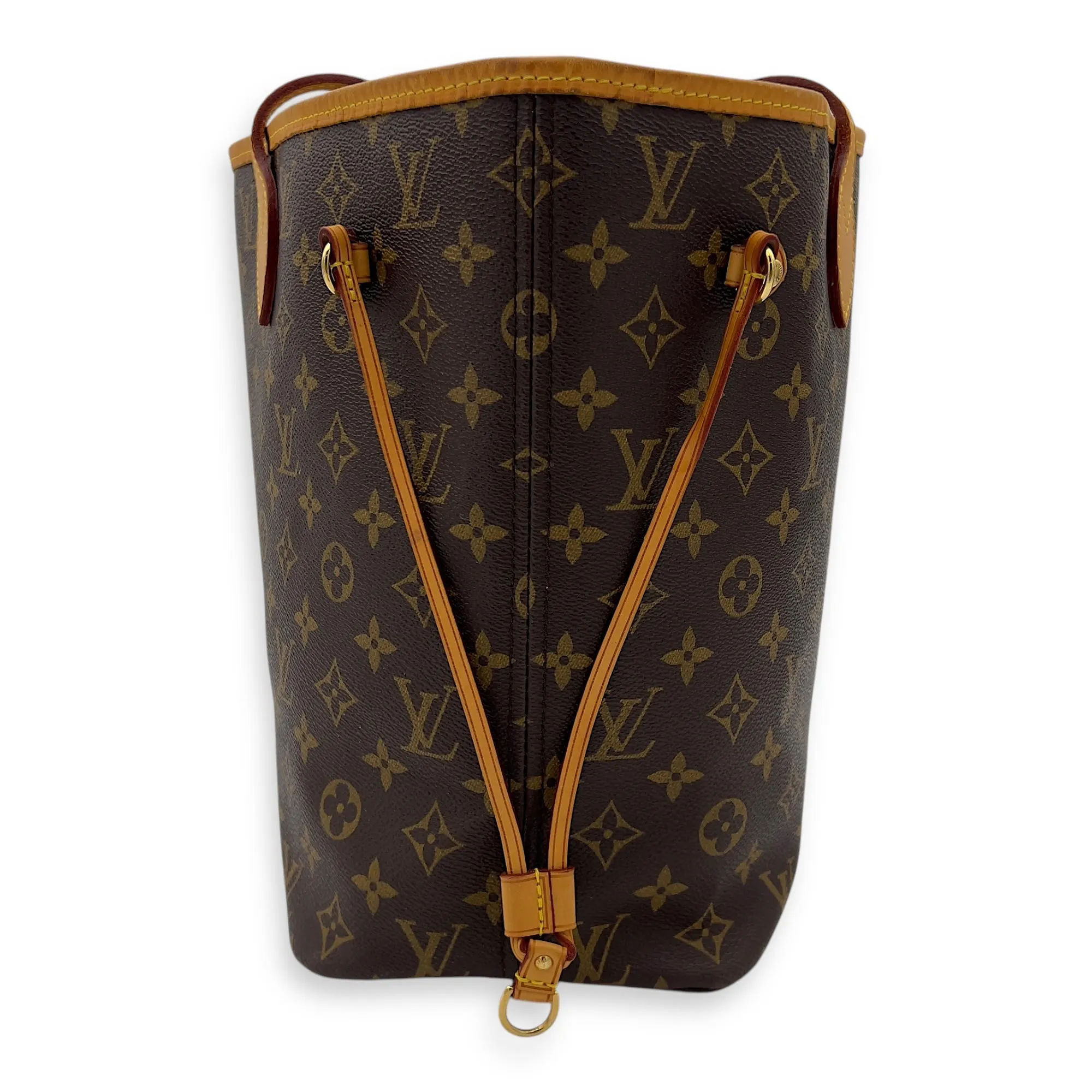 Neverfull Tote Bag MM Brown in Monogram Coated Canvas, Gold hardware