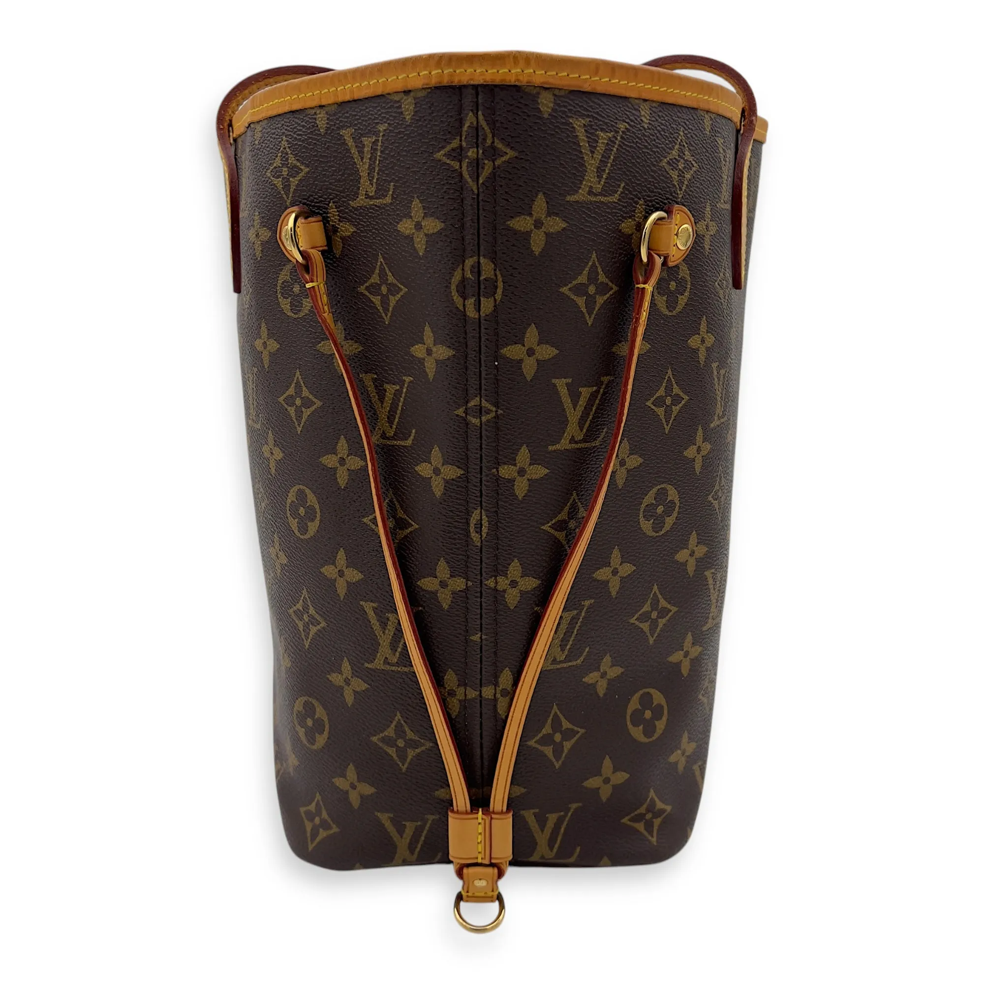 Neverfull Tote Bag MM Brown in Monogram Coated Canvas, Gold hardware