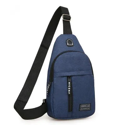 New Men's Shoulder Bag Casual Oxford Cloth Chest Bag