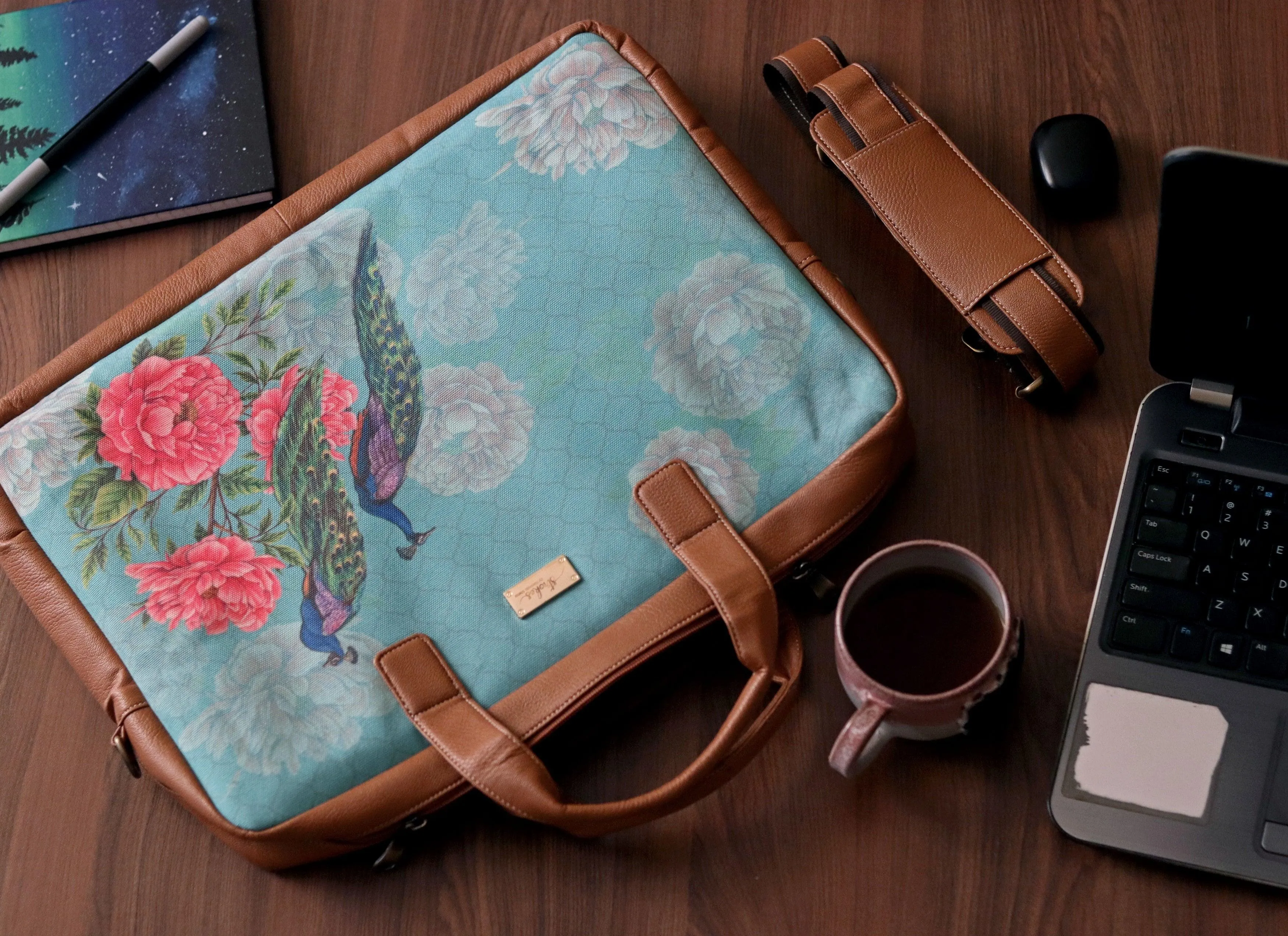 Peacocks and Peonies Women's Laptop Bag