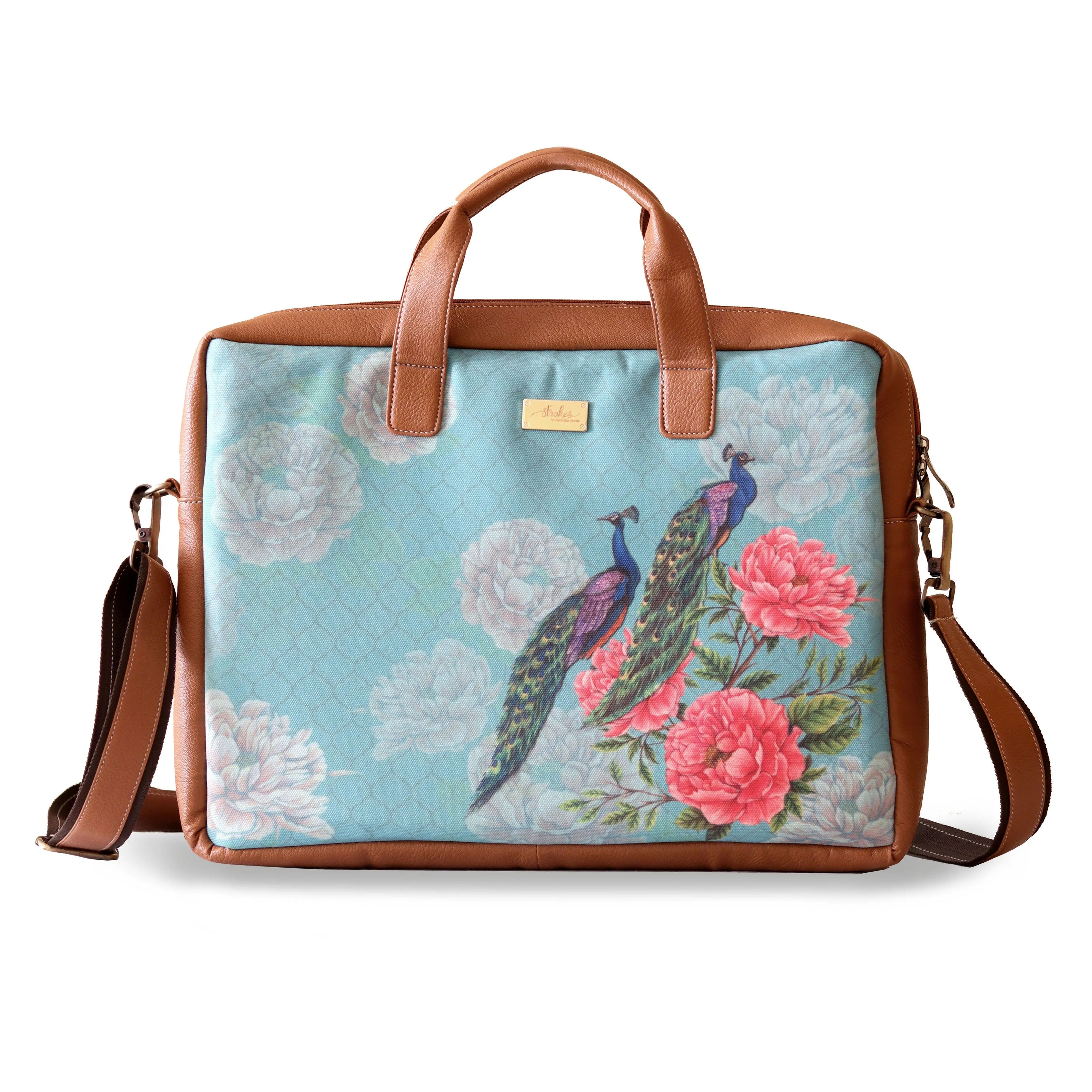 Peacocks and Peonies Women's Laptop Bag