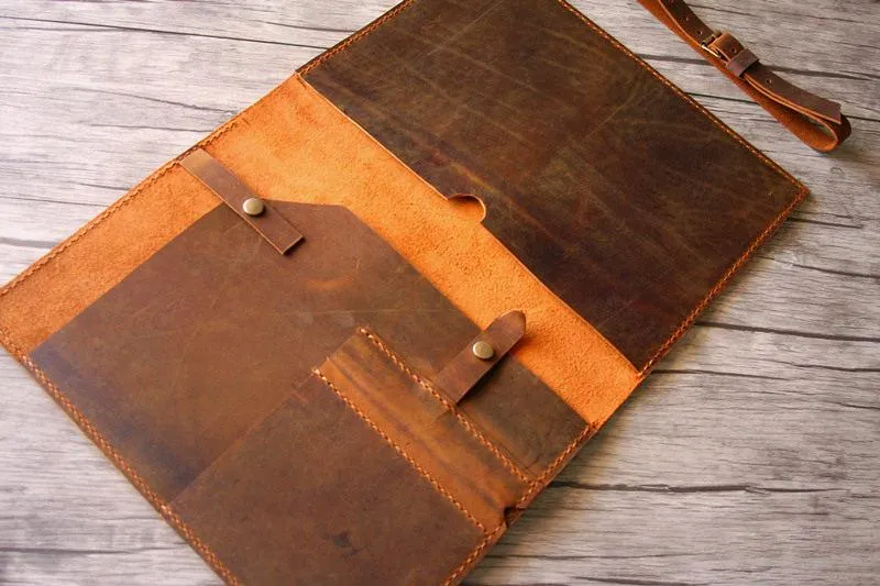 Personalized Leather Laptop Protective Case