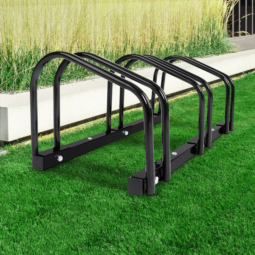 Portable Bike 3 Parking Rack Instant Storage Stand - Black