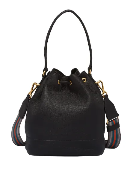 Prada Leather Bucket Bag Black