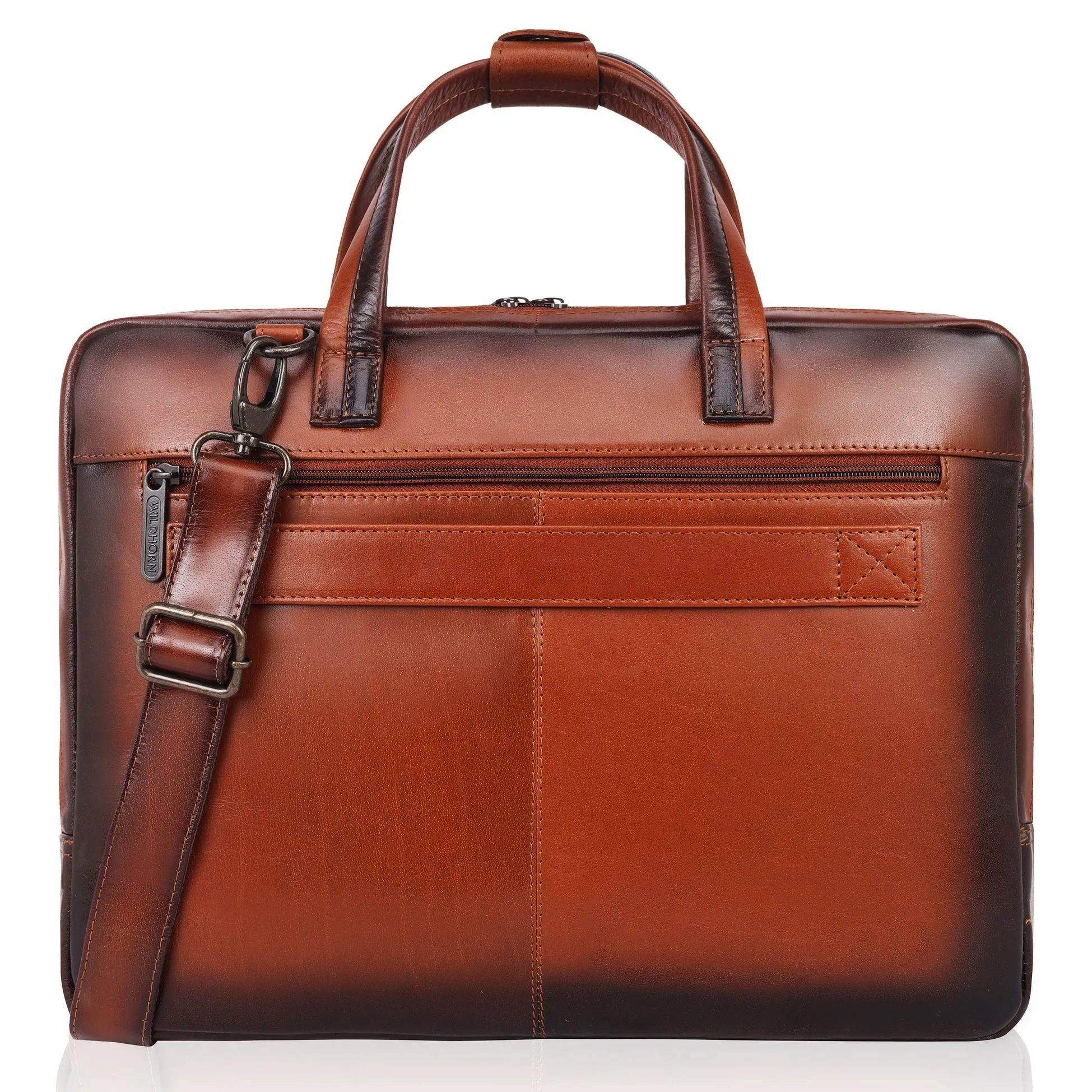 PRESCOTT Leather Laptop Messenger Bag for Men