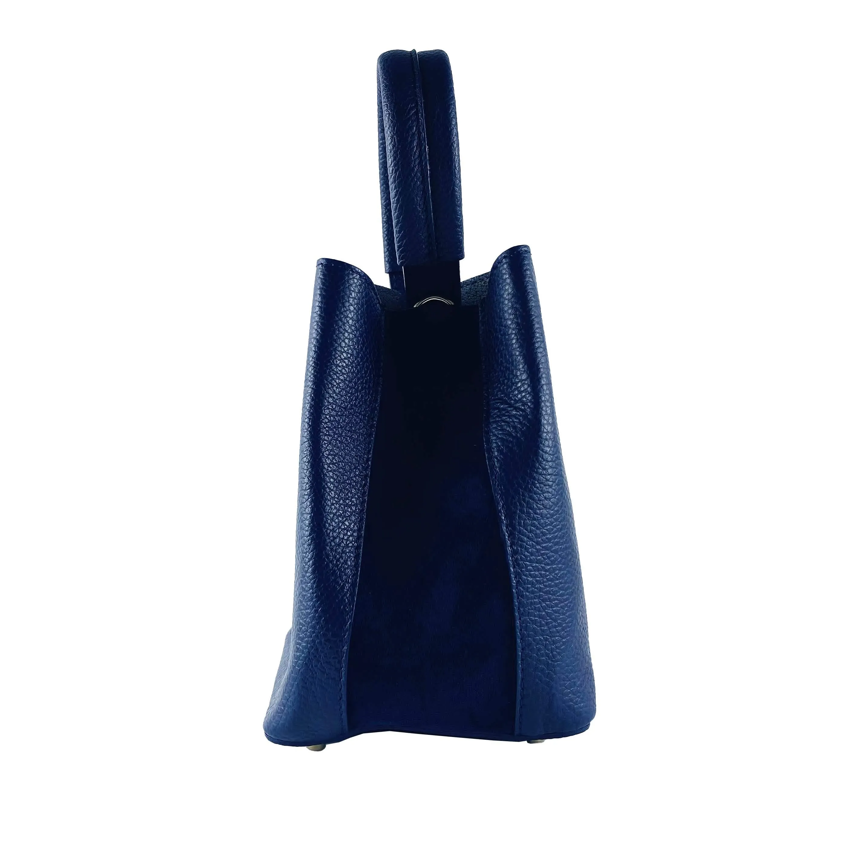 RB1006D | Genuine Leather Bucket Bag with Pouch Made in Italy