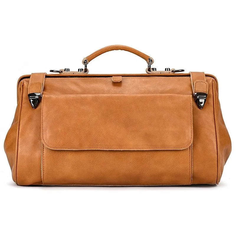 Real Luxury Leather Duffle Bags For Business Carryon