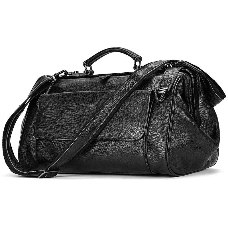 Real Luxury Leather Duffle Bags For Business Carryon