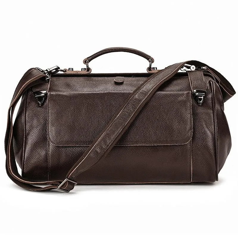 Real Luxury Leather Duffle Bags For Business Carryon