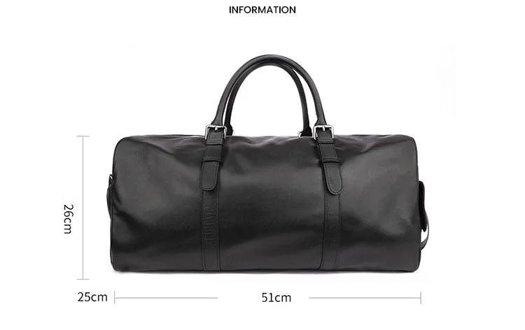 Retro Genuine Leather Duffel Bags Stylish Shoulder