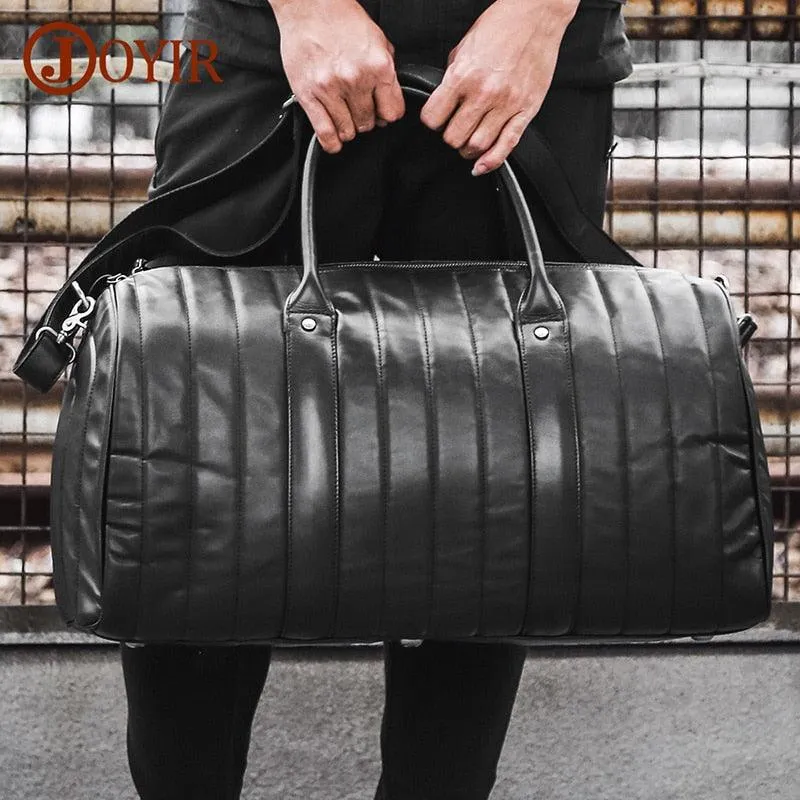 Retro Genuine Leather Duffel Bags Stylish Shoulder