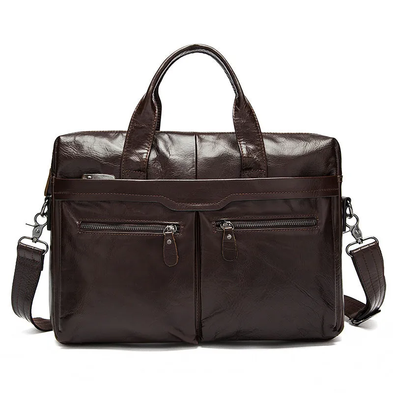 Retro Leather Business Briefcase for Men 9005