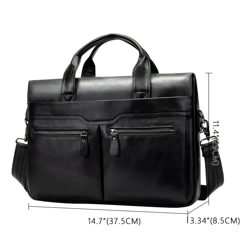 Retro Leather Business Briefcase for Men 9005