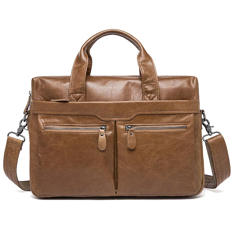 Retro Leather Business Briefcase for Men 9005