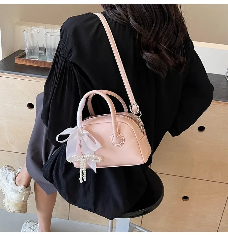 Ribbon Pearl Bow Fashion Handbags