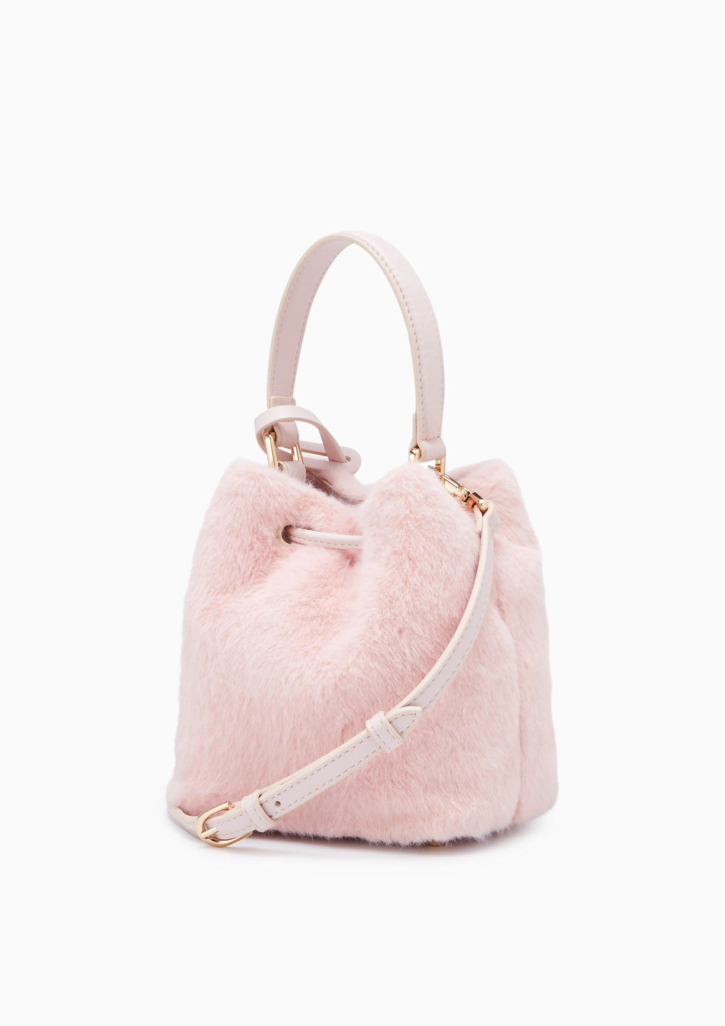 Rosalie Bucket (Fur) Bag Pink