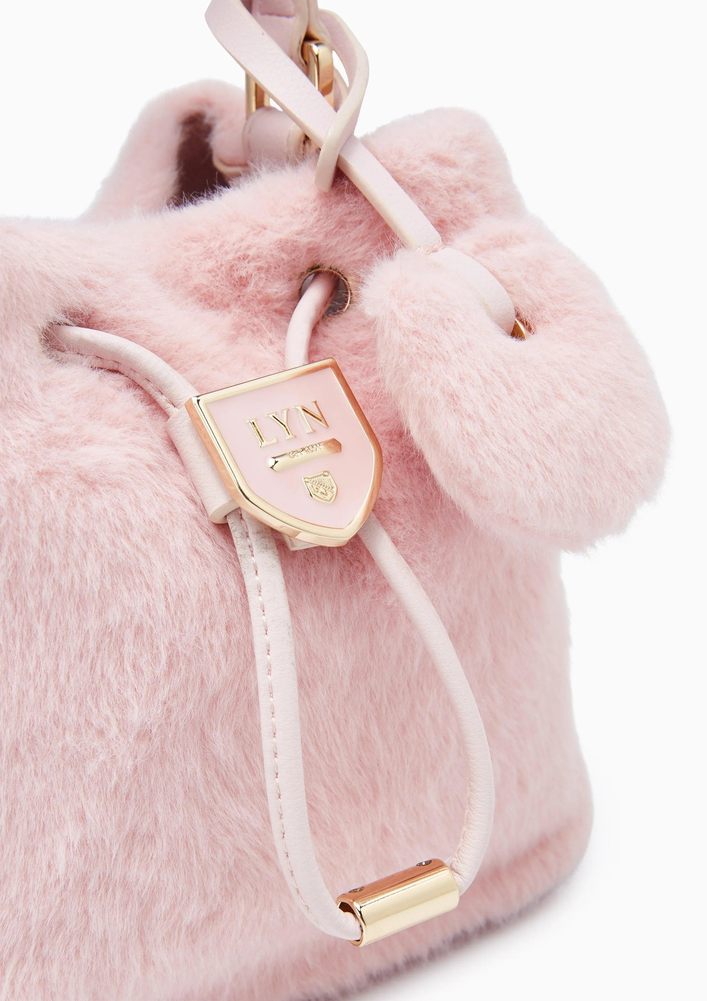 Rosalie Bucket (Fur) Bag Pink