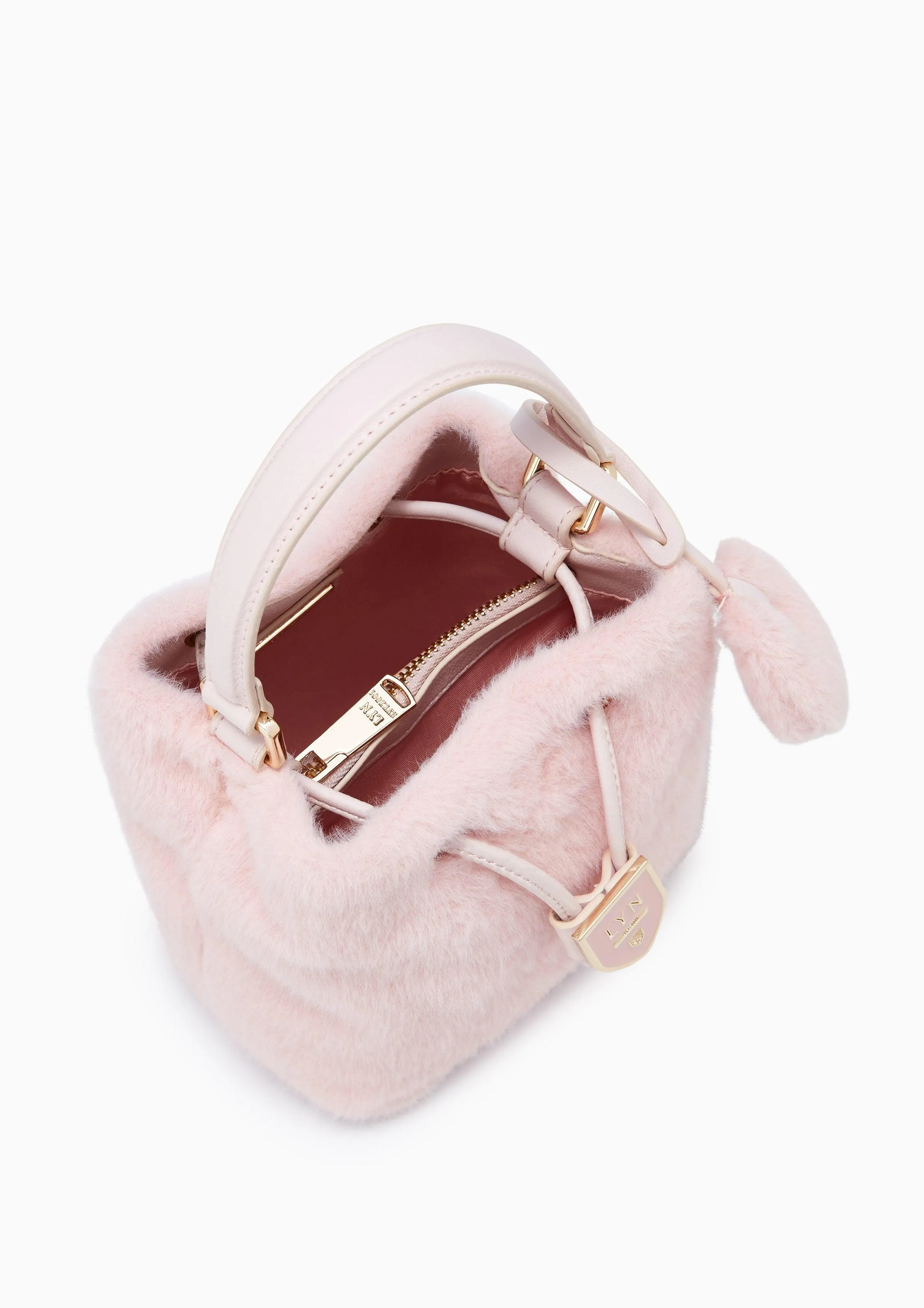 Rosalie Bucket (Fur) Bag Pink