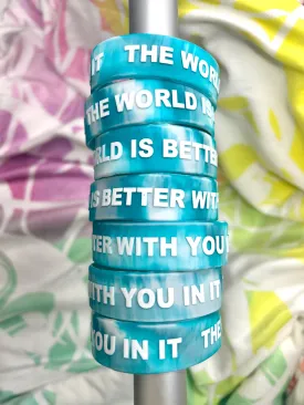 Sea Foam Breeze 3/4" Wristband | THE WORLD IS BETTER WITH YOU IN IT