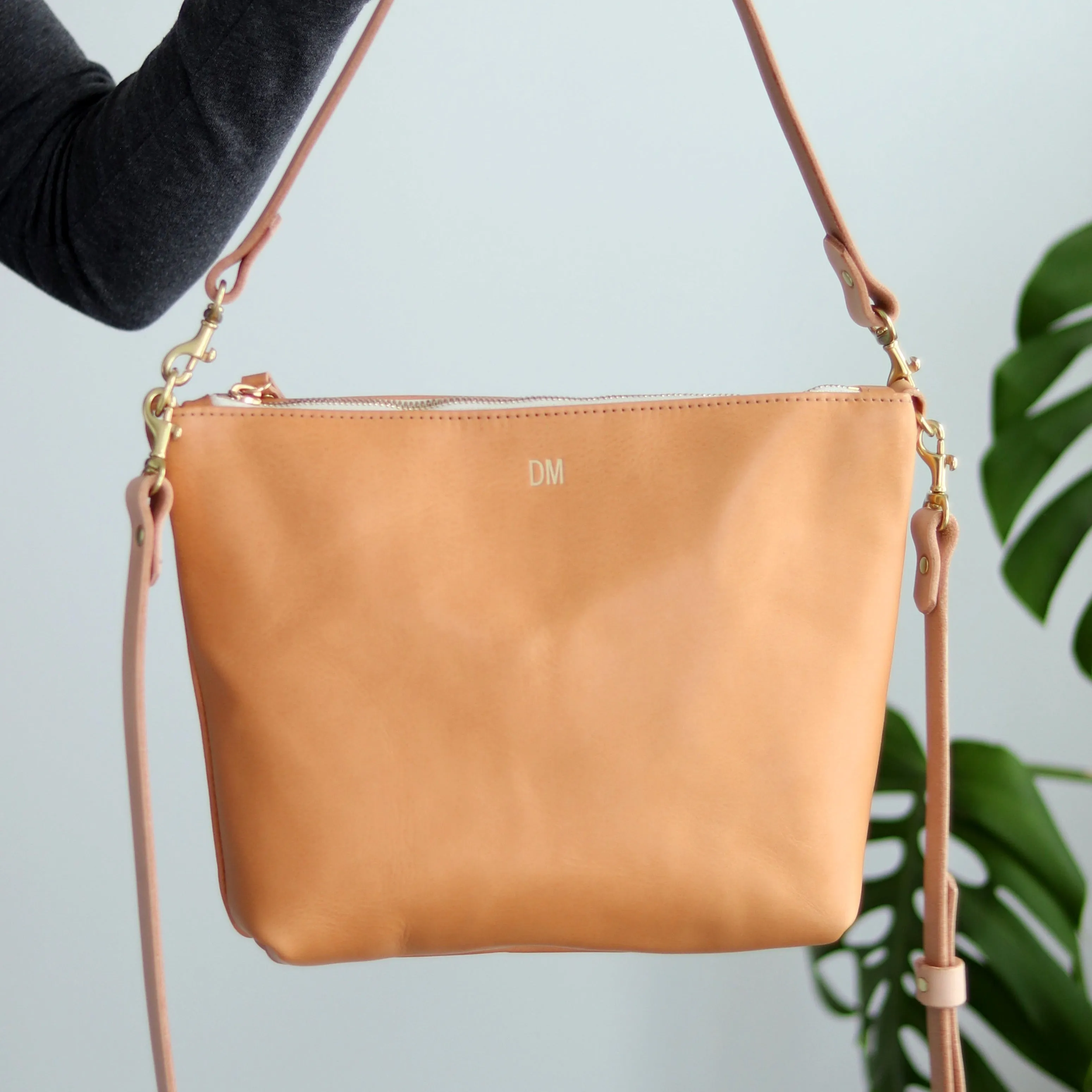 Summer Seconds Sale - Crossbody Bag with Monogram - Beige No. 1