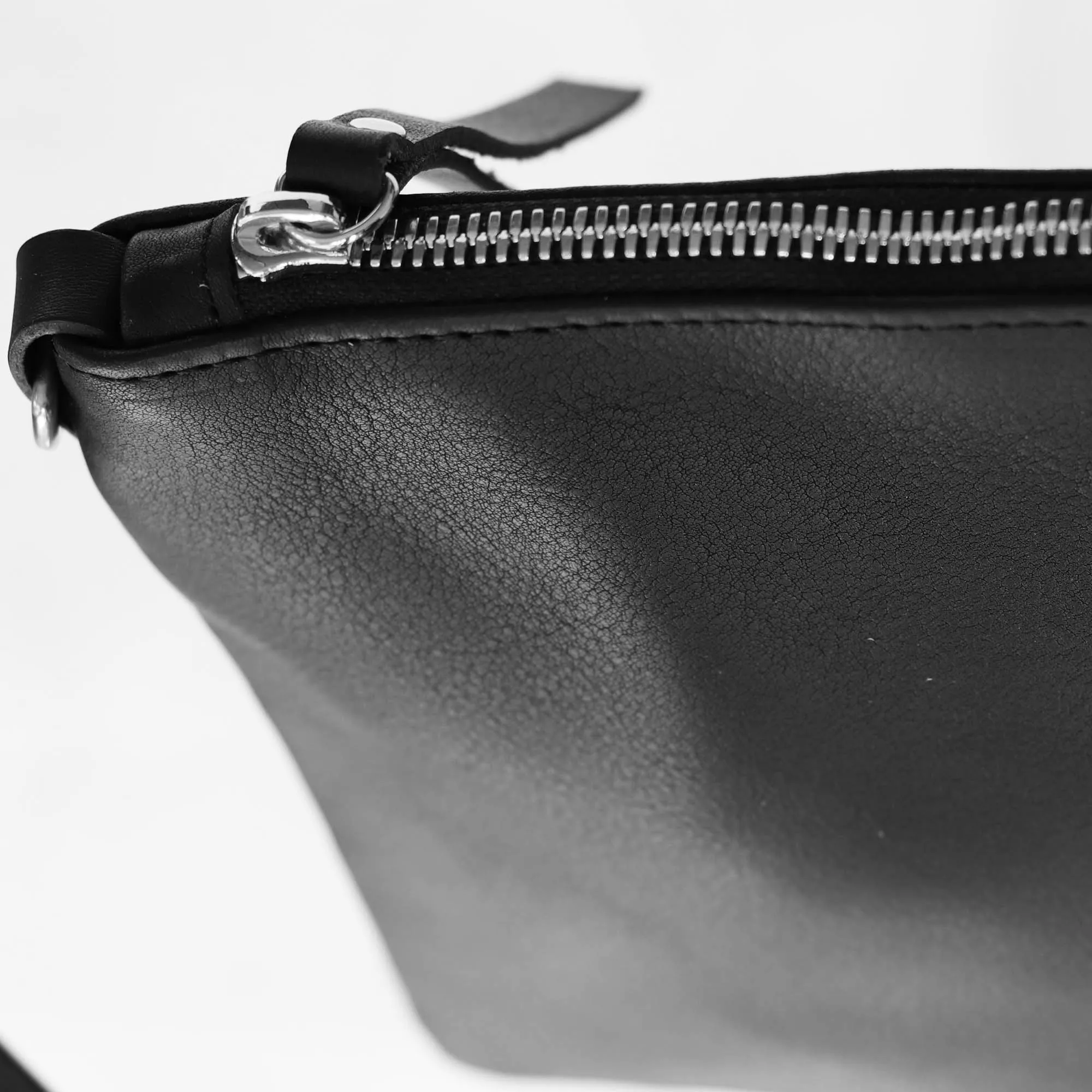 Summer Seconds Sale - Small Leather Crossbody Clutch Bag - Black Pebble No. 8