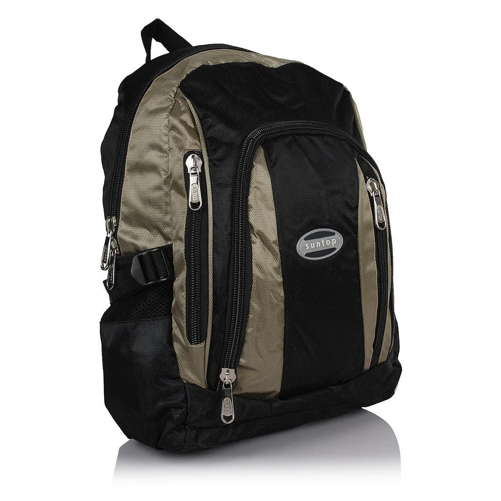 Suntop A56 16 L Backpack(Black and Silver)