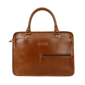 Tan Leather Laptop Bag