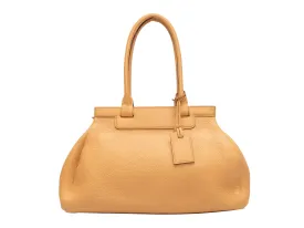 Tan Moynat Leather Pauline Shoulder Bag