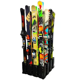 Telluride Ski Storage Rack for Rental Shops | Holds up to 16 Pairs of Skis