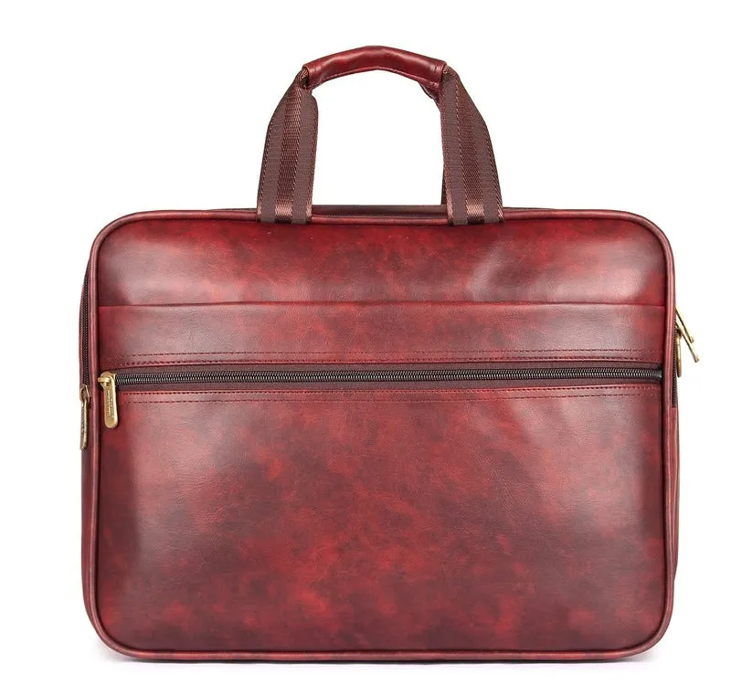 THE CLOWNFISH Executive Series Laptop Briefcase - Lightweight, Durable | Adjustable Shoulder Strap | 15.6 inch | Burgundy