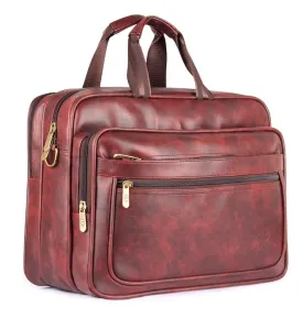 THE CLOWNFISH Executive Series Laptop Briefcase - Lightweight, Durable | Adjustable Shoulder Strap | 15.6 inch | Burgundy