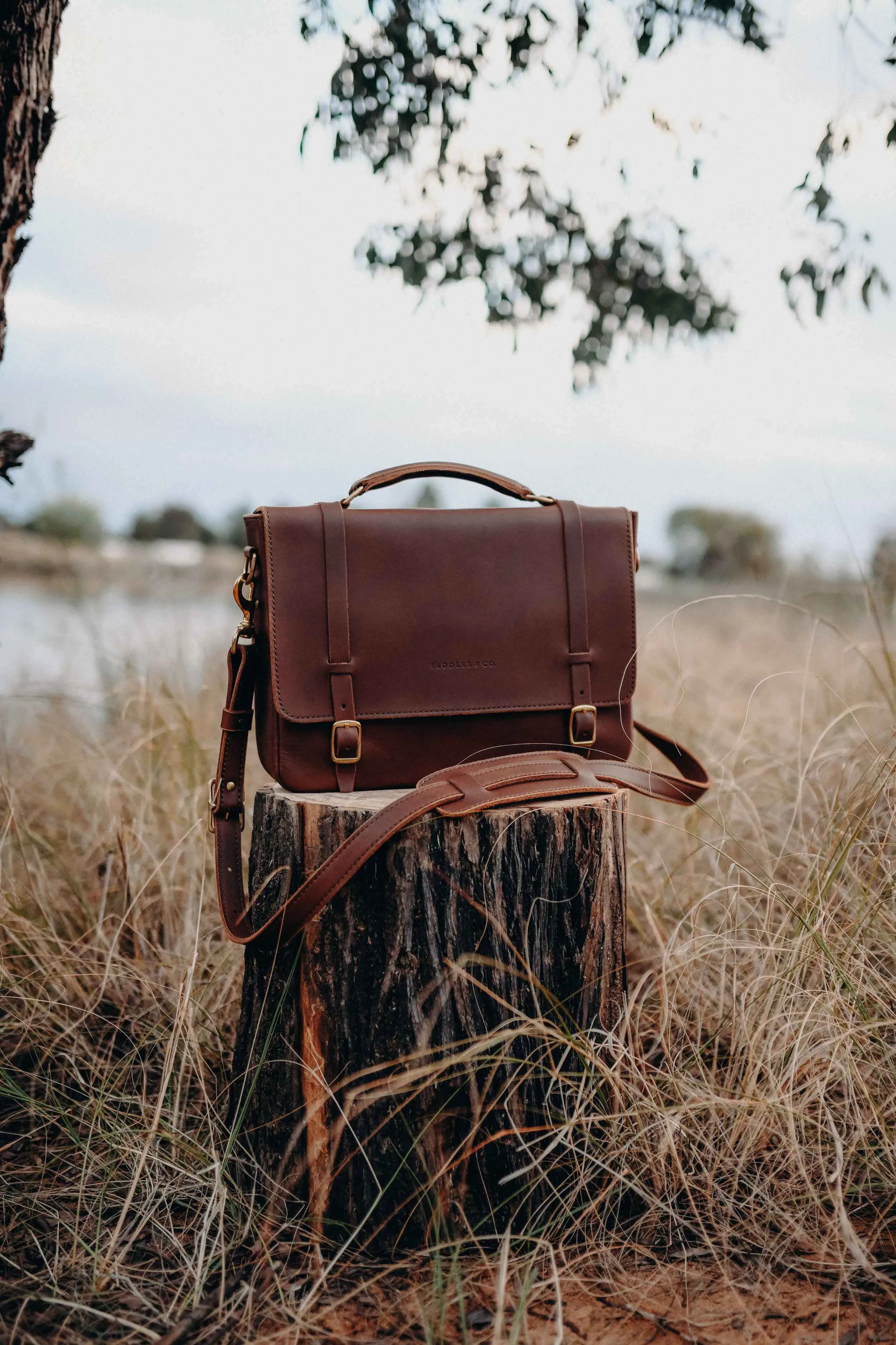 The Saddler's Briefcase | Caramel Leather