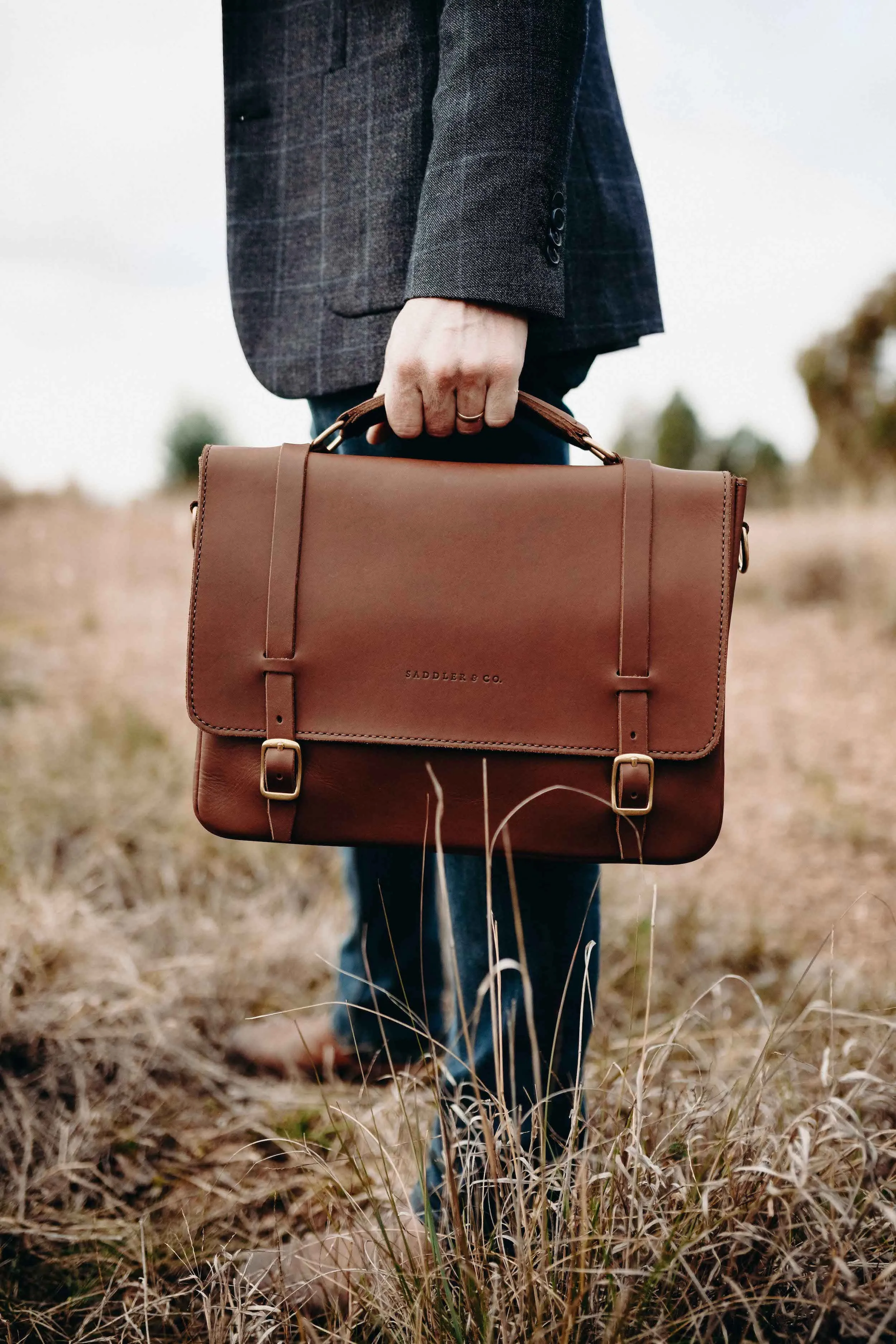 The Saddler's Briefcase | Caramel Leather