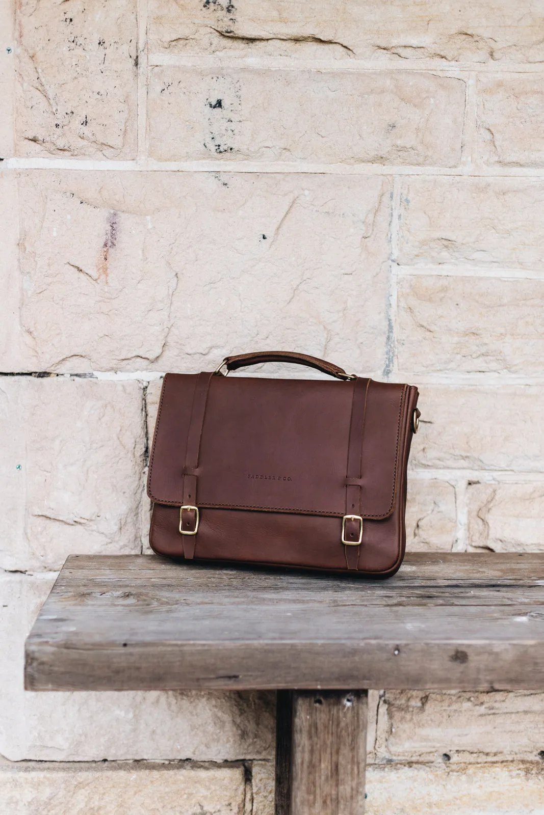 The Saddler's Briefcase | Caramel Leather