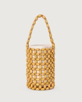 The Wooden Beads Bucket Bag