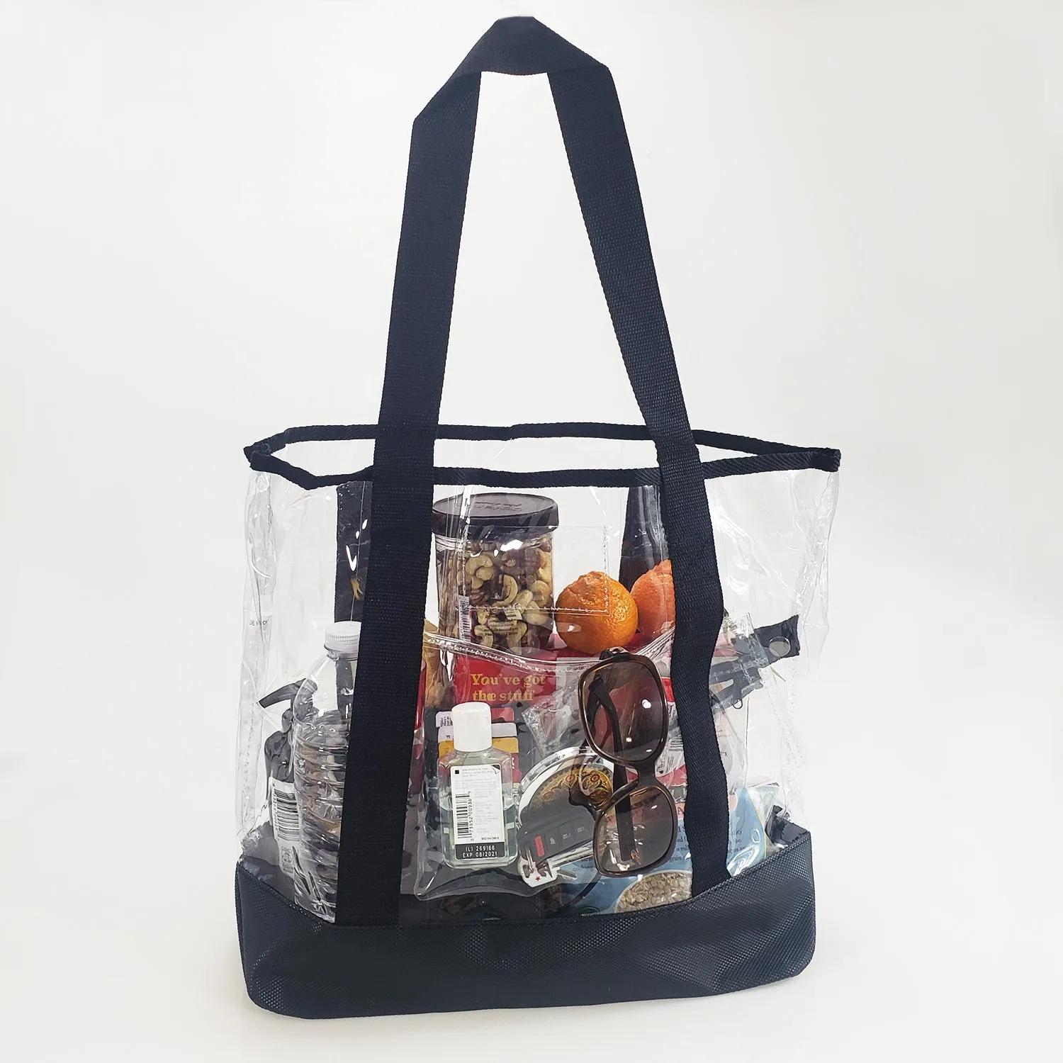 Transparent Clear Tote Bag with Zippered Pouch