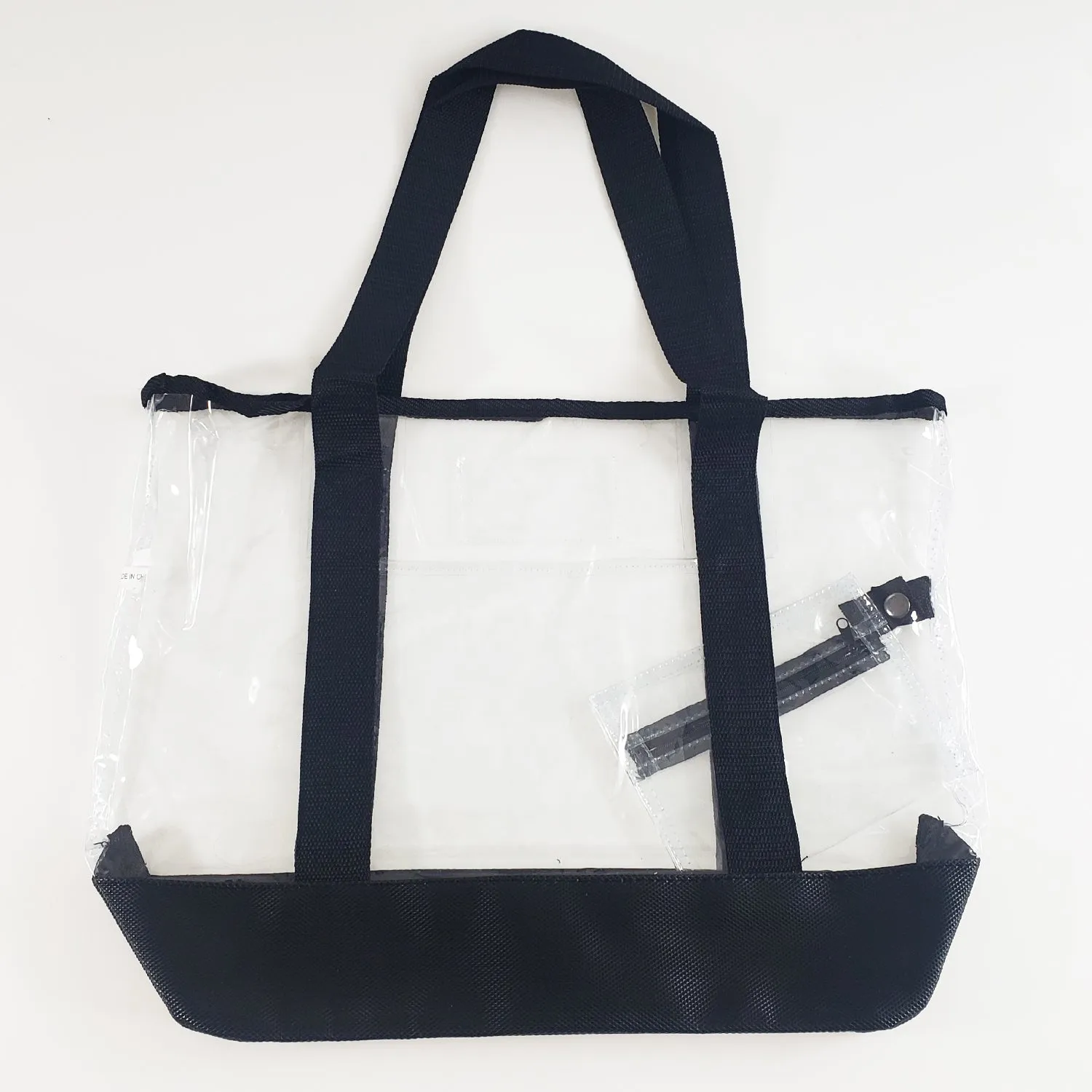 Transparent Clear Tote Bag with Zippered Pouch