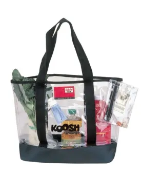 Transparent Clear Tote Bag with Zippered Pouch