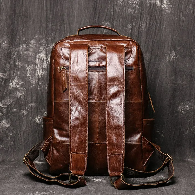 Vintage Genuine Leather Men's Backpack